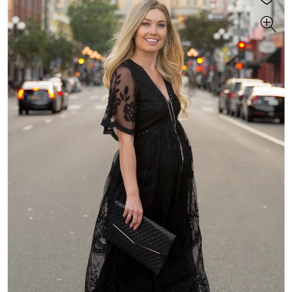 Pinkblush Black Lace overlay  Dress